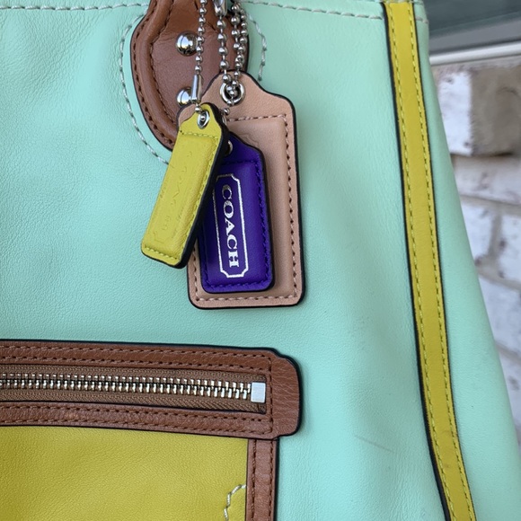 Coach Hallie Candied Aqua Handbag - Picture 2 of 10